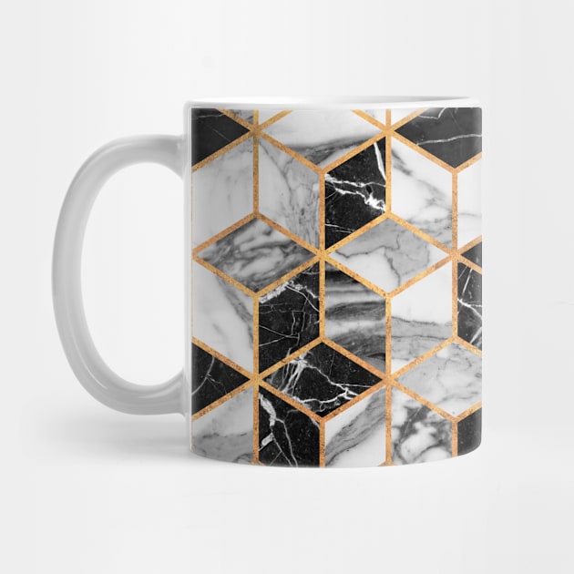 Marble Cubes - Black and White by ZoltanRatko